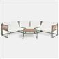 OHS Santorini Corner Sofa Table Set 5 Seater Garden Outdoor Patio Couch
