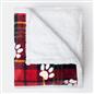 Check Fleece Pet Blanket Throw Over Bed Supersoft Plush Sherpa Warm Chair Sofa