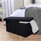 OHS Ottoman Boucle Storage Box Folding Footstool Cube Round Rectangle