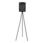 OHS Solar Floor Lamp Carved Metal Cordless Outdoor Garden Light Dusk Sensor