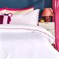OHS Scallop Edge Bedding Set Microfibre Contrast Duvet Cover with Pillowcase