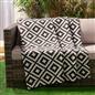 Geo Tile Throw Over Bed Blanket Travel Garden Chair Soft Fleece Warm Bedspread
