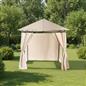 OHS Metal Garden Gazebo with Curtains Outdoor Party Tent Canopy Waterproof