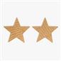 OHS Xmas Star Placemat Set Table Mats Festive Home Decor Natural Paper Rope