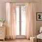 OHS Pompom Tufted Voile Net Curtains Pair 2 Window Panels Slot Top Set 55