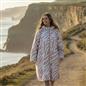OHS Coat Drying Robe Animal Print Sherpa Lined Water Resistant Oversized