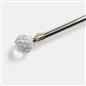 OHS 70-120cm Curtain Pole Extendable Metal 16mm Ball Trumpet Twist Finnials