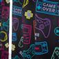 Gaming Eyelet Curtains Pair of Blackout Woven Ring Top Panels Ready Made Kids