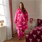 OHS Bows Print Hooded Blanket Adult Kids Sherpa Lined Winter Family Hoodie