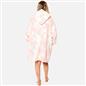 OHS Oversized Sherpa Tie Dye Hoodie Zip Up Womens Sweatshirt Cardigan UK