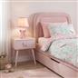 OHS Bow Decor Bedside Wood Nightstand 1 Drawer Storage Unit End Table Home Decor
