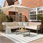 OHS Santorini Corner Sofa Table Set 5 Seater Garden Outdoor Patio Couch