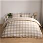 OHS Gingham Duvet Cover Bedding Set Check Quilt Pillowcase Reversible