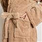 OHS Tufted Dressing Gown Soft Fleece Robe Thermal Bathrobe Hooded Loungewear