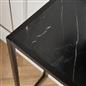 OHS Marble End Table Modern Console Bedroom Side Nightstand Metal Frame