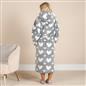 OHS Teddy Marl Dressing Gown Prints Ladies Warm Womens Loungewear Bathrobe