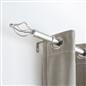 OHS 120-200cm Curtain Pole Extendable Metal 28mm Ball Trumpet Twist Finnials