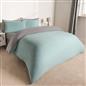 OHS Plain Duvet Cover & Pillowcase Reversible Bedding Set OR Fitted Sheet