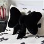 OHS Bow Shaped Cushion Velvet Decorative Filled Scatter Pillow Gift