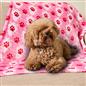 OHS Printed Pet Blanket Reversible Sherpa Fleece Dog Cats Thermal Calming Throw