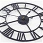 Large Wall Clock Roman Numerals Skeleton Big Open Round Face Living Room Kitchen