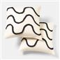 OHS Tufted Waves Cushion Covers 2 Pack Decorative Square Pillowcases