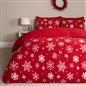 Snowflake Teddy Fleece Duvet Cover Bedding Set Winter Christmas Quilt Bed Soft