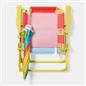 OHS Kids Camping Chair Parasol Set Colour Block Outdoor Garden Folding Seat