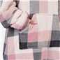Dreamscene Check Hoodie Blanket Soft Wearable Sherpa Oversized Sweatshirt, Blush