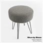 Stool Boucle Fleece Chair Dressing Table Vanity Seat Pouffe Home Spa Foot Rest