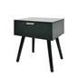 OHS Ribbed Bedside Nightstand 1 Drawer Storage Unit Wooden End Table