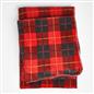 OHS Large Tartan Sherpa Flannel Fleece Throw Over Bed Blanket Check Red