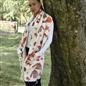 OHS Fleece Pocket Scarf Leopard Autumn Fluffy Sherpa Winter Wrap Hand Warmer