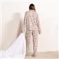 OHS Animal Print Pyjama Set Jersey Button Through Nightwear Loungewear