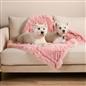 OHS Pet Fleece Throw Fluffy Calming Foldable Travel Dog Puppy Cat Blanket