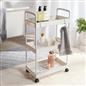 OHS Trolley Cart 3 Tier Roll Bathroom Storage Portable Kitchen Home Organiser