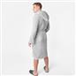 OHS Mens Dressing Gown Long Hooded Soft Flannel Fleece Sherpa Bathrobe Lounge