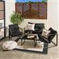 OHS Miami Table Chair Set 4PC Garden Patio Furniture Outdoor Metal Frame