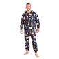 OHS Mens Printed Loungewear Set Winter Sherpa Nightwear 2-Piece Hoodie Jogger