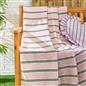 OHS Stripes Print Throw Soft Blanket Polar Fleece Lightweight Bedspread