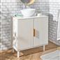 OHS Under Sink Bathroom Cabinet Ribbed Engineered Wood Storage Organiser