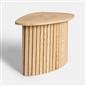 OHS Madison Side Table Ribbed Wood Effect Corner Bedside Coffee Table