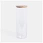 Clear Storage Tub with Lid Pasta Dry Food Container Fresh Durable Plastic Bamboo