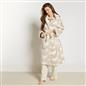 OHS Teddy Marl Dressing Gown Prints Ladies Warm Womens Loungewear Bathrobe