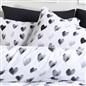 OHS Watercolour Bedding Set Hearts Microfibre Duvet Cover with Pillowcase