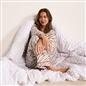 OHS Animal Print Pyjama Set Jersey Button Through Nightwear Loungewear