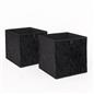 OHS Crushed Velvet Storage Boxes Cube Set Square Foldable Folding Toys Clothes