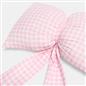 OHS Bow Shaped Cushion Decorative Filled Gingham Scatter Throw Pillow