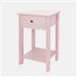 OHS Scallop Bedside Wood Nightstand 1 Drawer Storage Unit End Table Home Decor