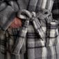 OHS Teddy Dressing Gown Tartan Check Soft Unisex Hooded Xmas Loungewear Robe
